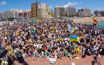Thousands protest against overtourism in Spain's Canary Islands