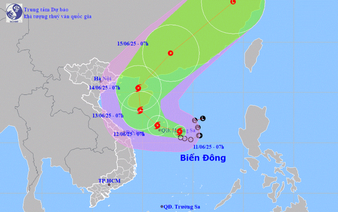 Tropical depression strengthens into storm in East Vietnam Sea