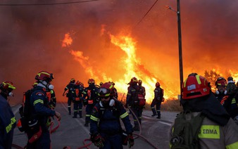 Firefighters battle wildfires on Greece's Chios island for second day