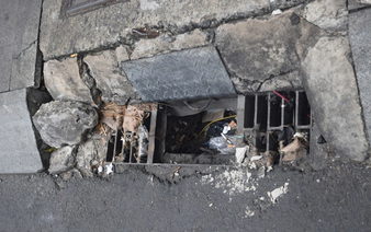 Large drains become trash traps during rainy season in Ho Chi Minh City
