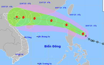 Tropical storm Wipha forms, likely to enter East Vietnam Sea as storm No. 3