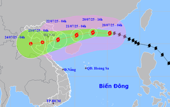 Storm Wipha expected to strengthen to level 12, bring dangerous winds, heavy rain to northern Vietnam