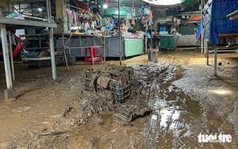 Da Nang market paralyzed after unexpected rain