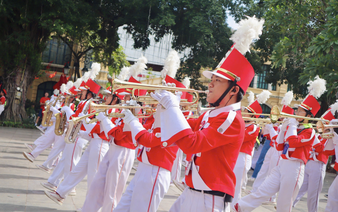100 students from Ho Chi Minh City join bugle performance in Hanoi to celebrate National Day