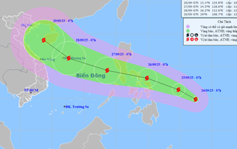Storm Bualoi forecast to enter East Vietnam Sea this weekend
