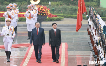 Vietnam’s Party chief To Lam chairs welcome ceremony for top Lao leader
