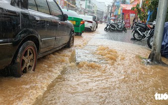 It takes only 30 minutes of rain to flood central Da Lat