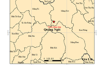 Earthquake of magnitude-3.9 recorded in Vietnam’s Quang Ngai