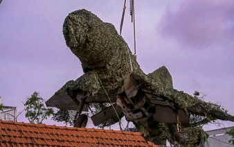 Abandoned MiG-21 fighter jet relocated after over 40 years idle in southern Vietnam