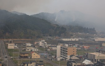 Forest fires continue in northeastern Japan town