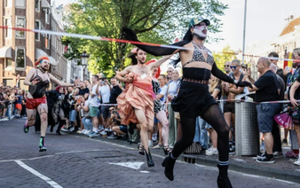 Handbag tosses and high-heeled sprints: Amsterdam celebrates Drag Olympics