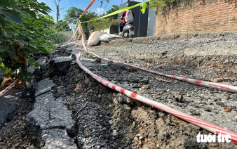 Danger lurks along severely deteriorated roads in central Hanoi
