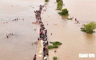 Floating season turns fields in Vietnam’s Mekong Delta into swimming destination