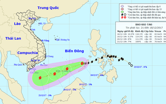 ​Typhoon Kai-Tak enters East Vietnam Sea, cold snap to continue