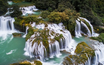 Check out these aerial photos of Vietnam’s Ban Gioc Waterfall