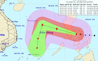 Storm Kammuri to enter East Vietnam Sea