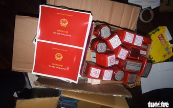 Ring busted making nearly 200 fake degree certificates in six days in Vietnam