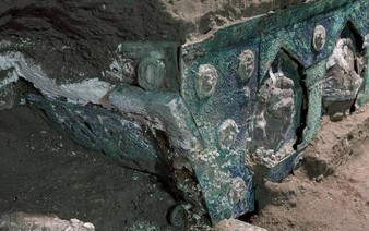 Archaeologists uncover ancient ceremonial carriage near Pompeii