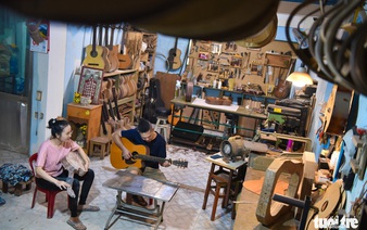 A couple’s custom guitar workshop outside of Ho Chi Minh City