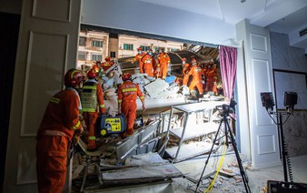 Death toll rises to 17 in partial collapse of China hotel