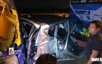 Pile-up between 9 vehicles leaves many injured on Ho Chi Minh City expressway