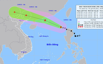 Storm Ma-on enters East Vietnam Sea, downpours expected in northern provinces