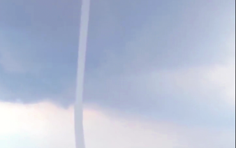 Waterspout sweeps through Tri An Lake in southern Vietnam