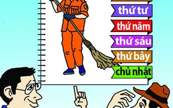 Gom rác chỉ làm việc vào thứ ba