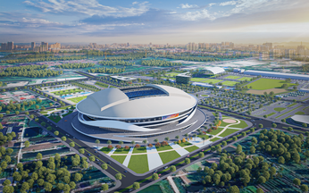 Construction advances on 60,000-seat World Cup-standard stadium near Hanoi