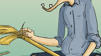 Xóm đại gia làm chổi đót