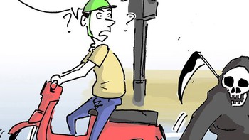 Thần chết đo gì ở cột đèn giao thông?