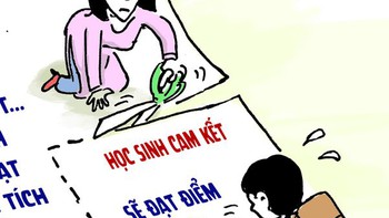 Vì thành tích: Học sinh phải viết cam kết đạt điểm cao