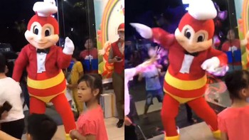 Lũ trẻ hồ hởi khi xem "chú ong" múa quạt