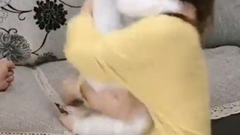 Bé trai quăng thú bông, ngăn không cho ba đánh mẹ