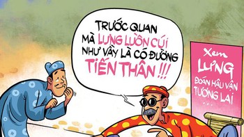 Đầu năm, đi xem lưng đoán hậu vận