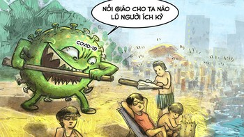 Nối giáo cho giặc Cô-vy trên bãi biển