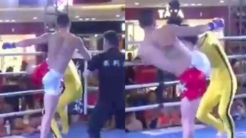 Dù có cả côn nhị khúc, Lý Tiểu Long giả vẫn bị đá bất tỉnh sau 6 giây