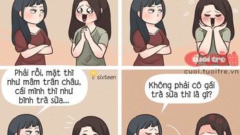 Cô gái trà sữa trân châu đường đen