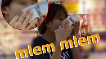 Cô gái mlem mlem sữa chua dù chưa tính tiền, dân mạng nhao nhao:'Em bỏ quên não à?'