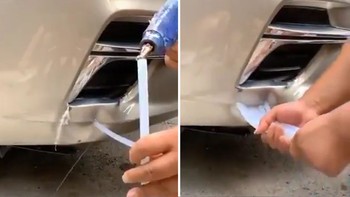 Học theo mạng sửa vết móp không cần tới gara, tài xế làm 'toác đầu' ôtô