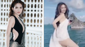 Ngọc Trinh 'chơi bạo' tự vén đầm khoe vòng ba tròn lẳng, ai làm lại chị?