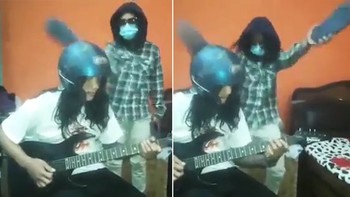 Cặp đôi cover bài 'Back In Black' phiên bản siêu lầy lội