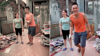 Mẹ ngơ ngác nhìn con trai nhảy múa trước mặt, đu trend