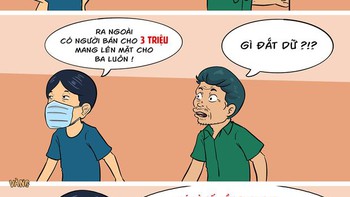 Đi mua khẩu trang Ba nhớ cầm theo 3 triệu