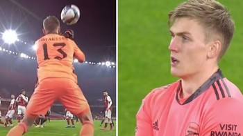 Thủ môn Arsenal khiến CĐV ngán ngẩm khi bắt bóng nghiệp dư