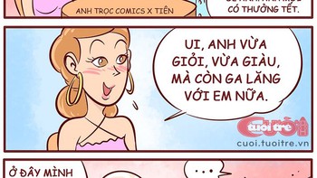 Anh mới có thưởng Tết, bữa nay cứ để anh lo