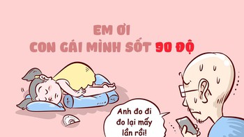 Bà mẹ suýt ngất vì cô con gái sốt 90 độ