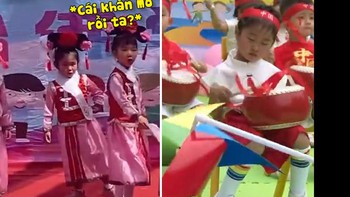 Biểu cảm hài hước của các bé khi lên sâu khấu biểu diễn