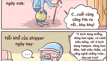 Nỗi khổ shipper xưa và nay
