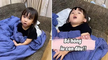 Bé gái nhõng nhẽo khi bị bố mắng